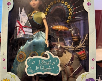 Disney Store Frozen Fever ANNA 11" Deluxe Singing Doll Set NEW!