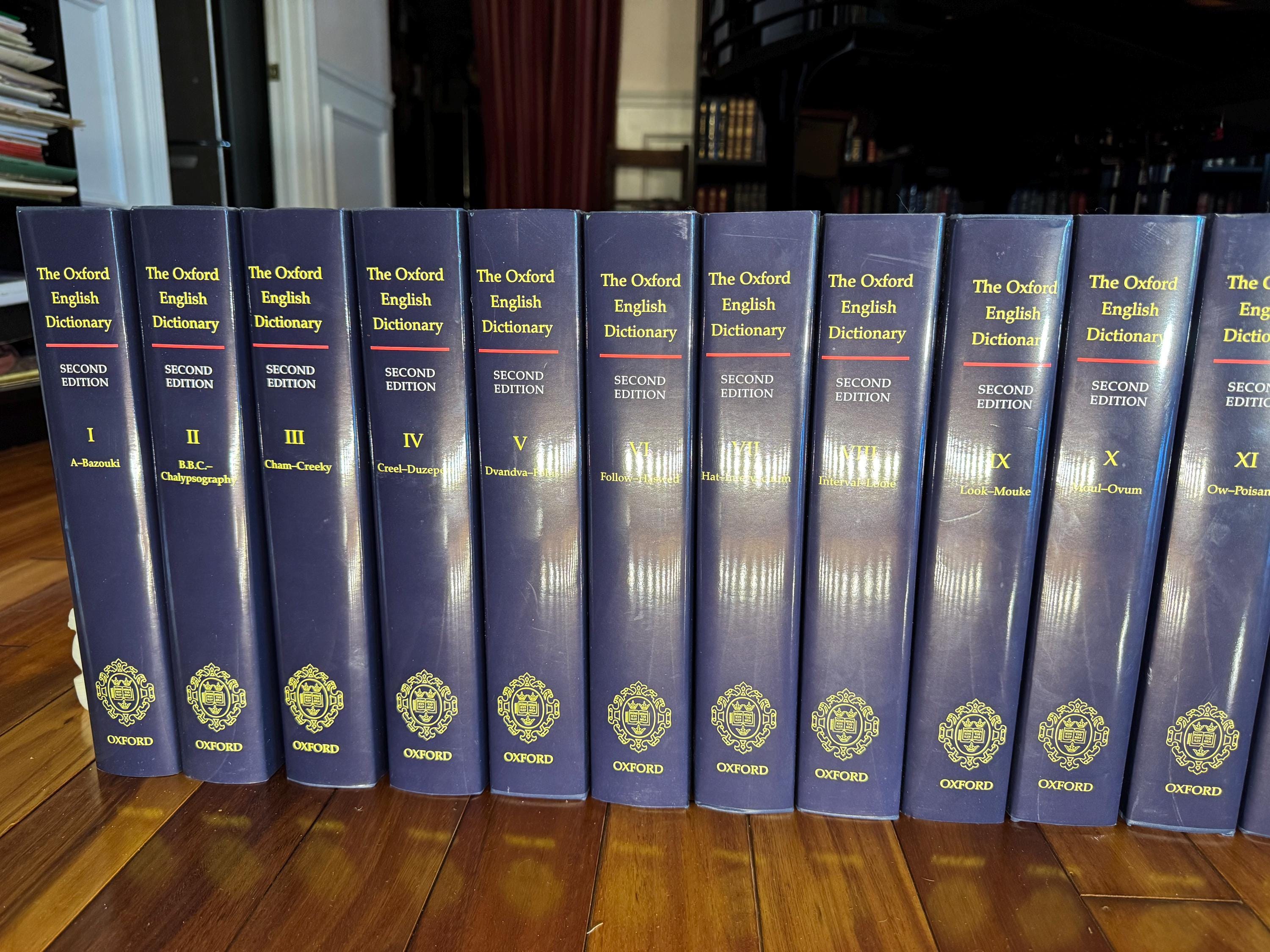 The Oxford English Dictionary Second Edition - Complete Set of 20