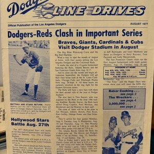 Los Angeles Dodgers Line Drives August 1977 – offizielle Veröffentlichung der Los Angeles Dodgers
