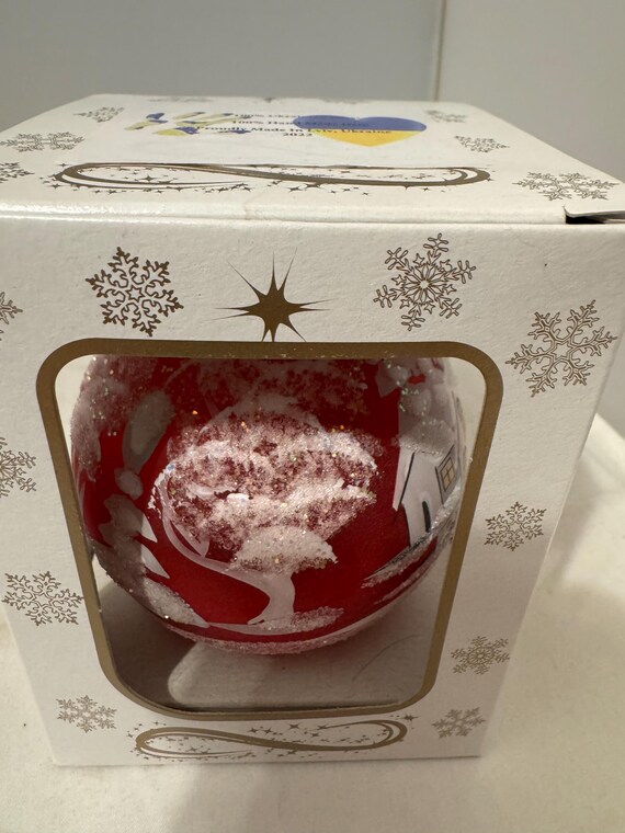 クリスマスボールツリーオーナメント - 100%ウクライナガラス - 新品