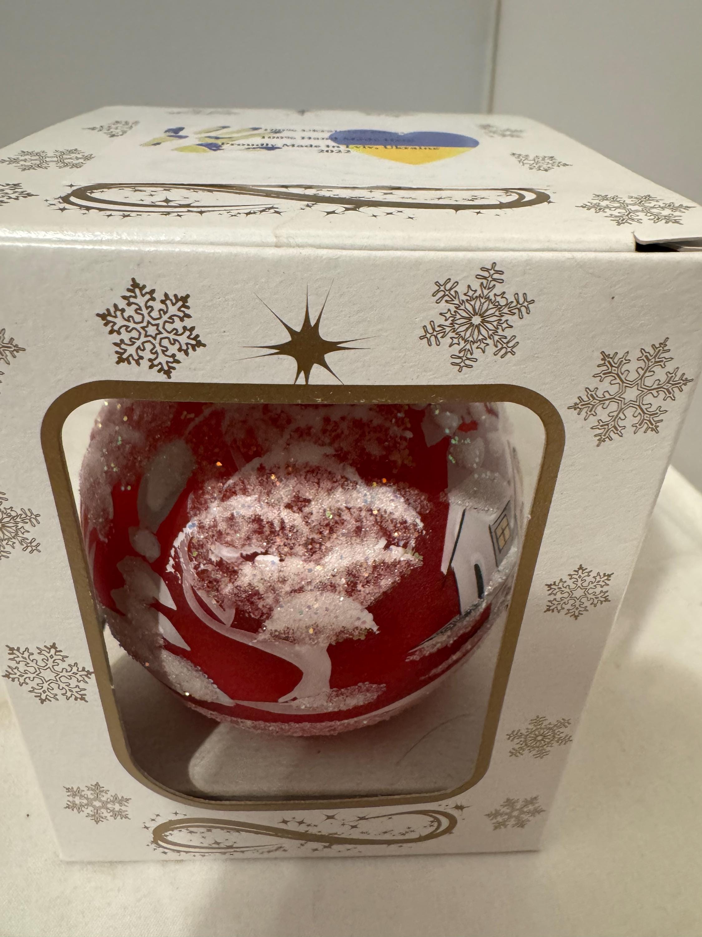 クリスマスボールツリーオーナメント - 100%ウクライナガラス - 新品