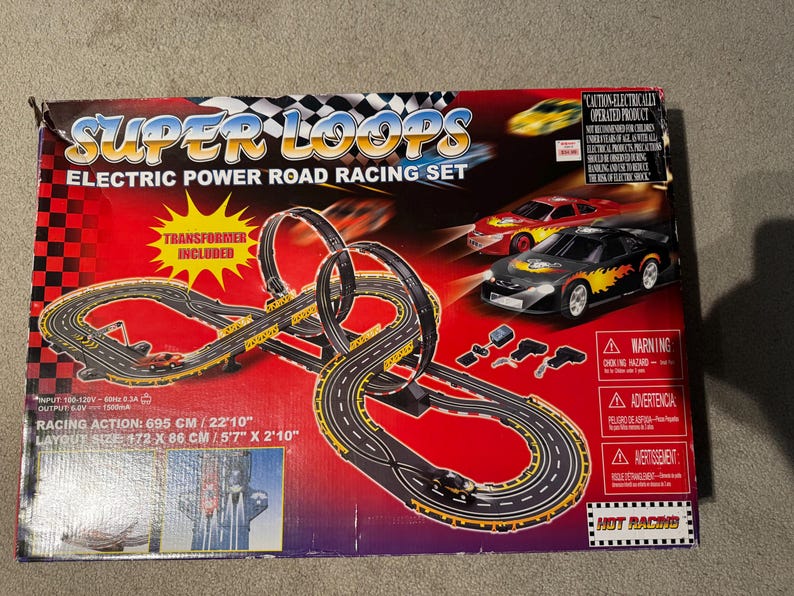 SUPER LOOPS - Electric Power Road Racing Set - Used - Etsy