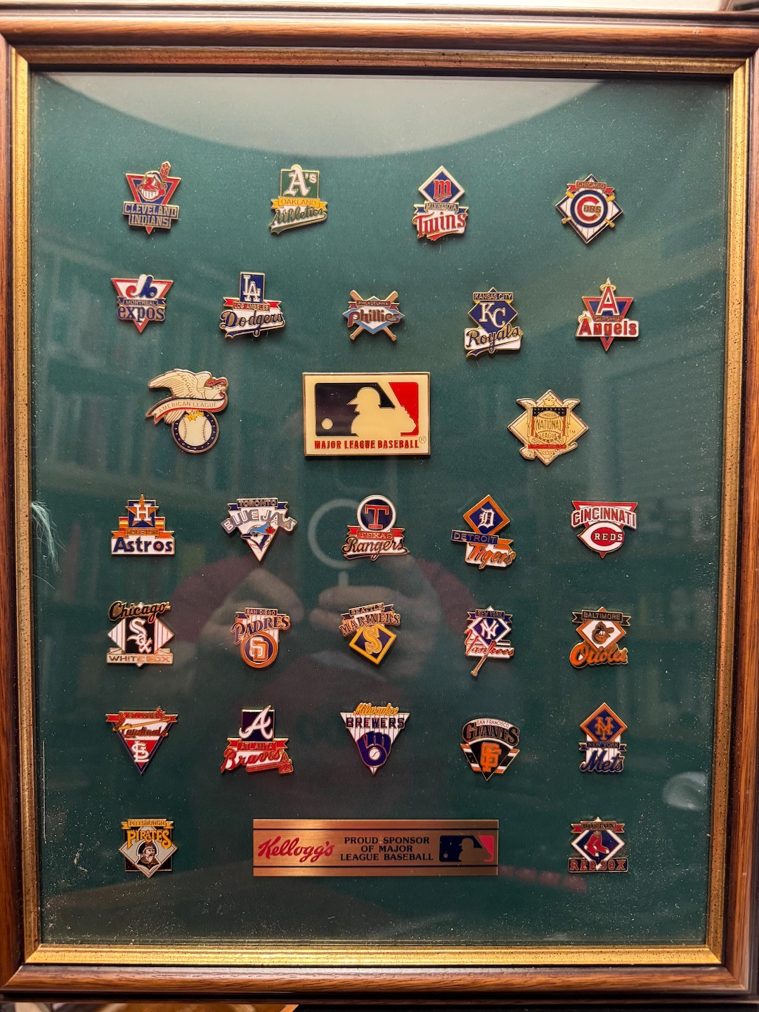 Kellogg's Major League Baseball 29 Pins Framed 16