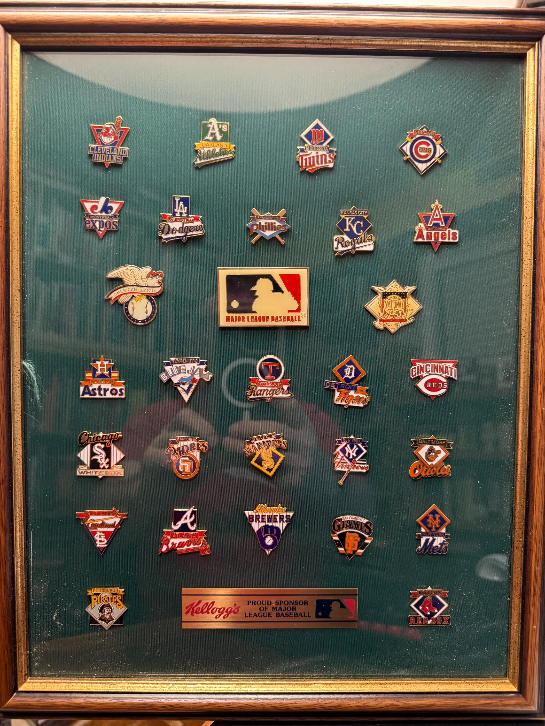Kellogg's Major League Baseball 29 Pins Framed 16