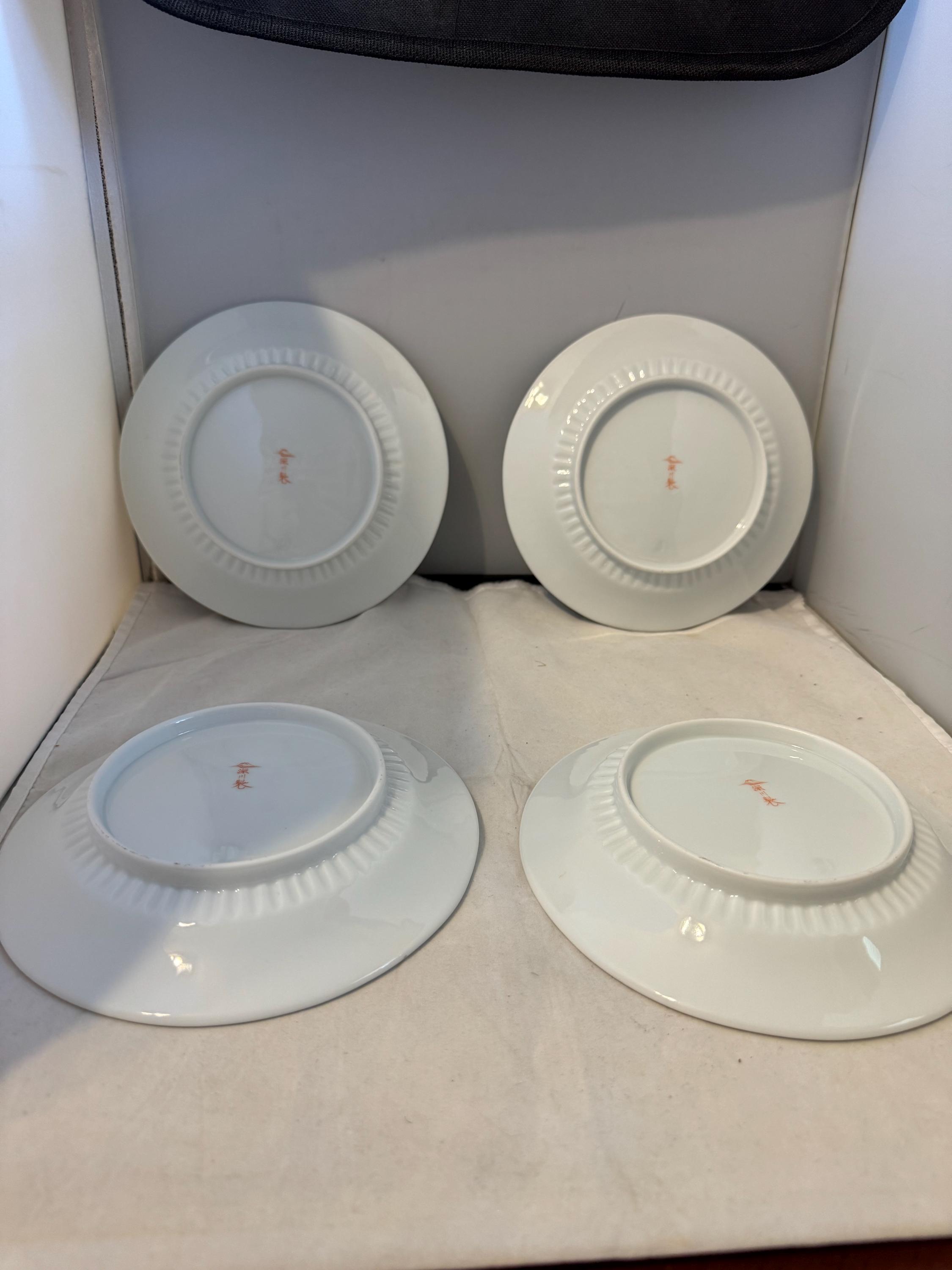 【レア物】深川製磁 皿４枚セット Amazon.co.jp: 皇室御用達 深川製磁 富士山 銘々皿 4枚セット