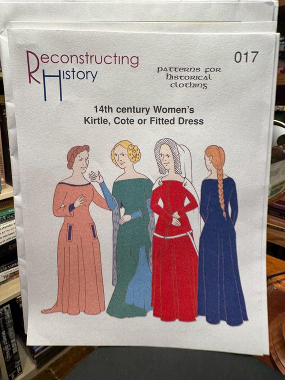 Patterns for Historical Clothing - 14th Century Woman's Kirtle, Cote or  Fitted Dress - Size Bust 30.5-48 - Etsy Israel