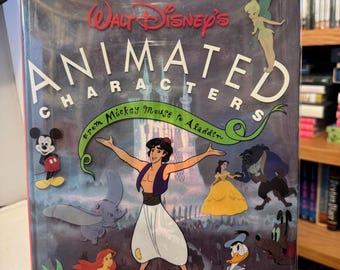 Vintage Walt Disney's Encyclopedia of Animated Characters Book by
