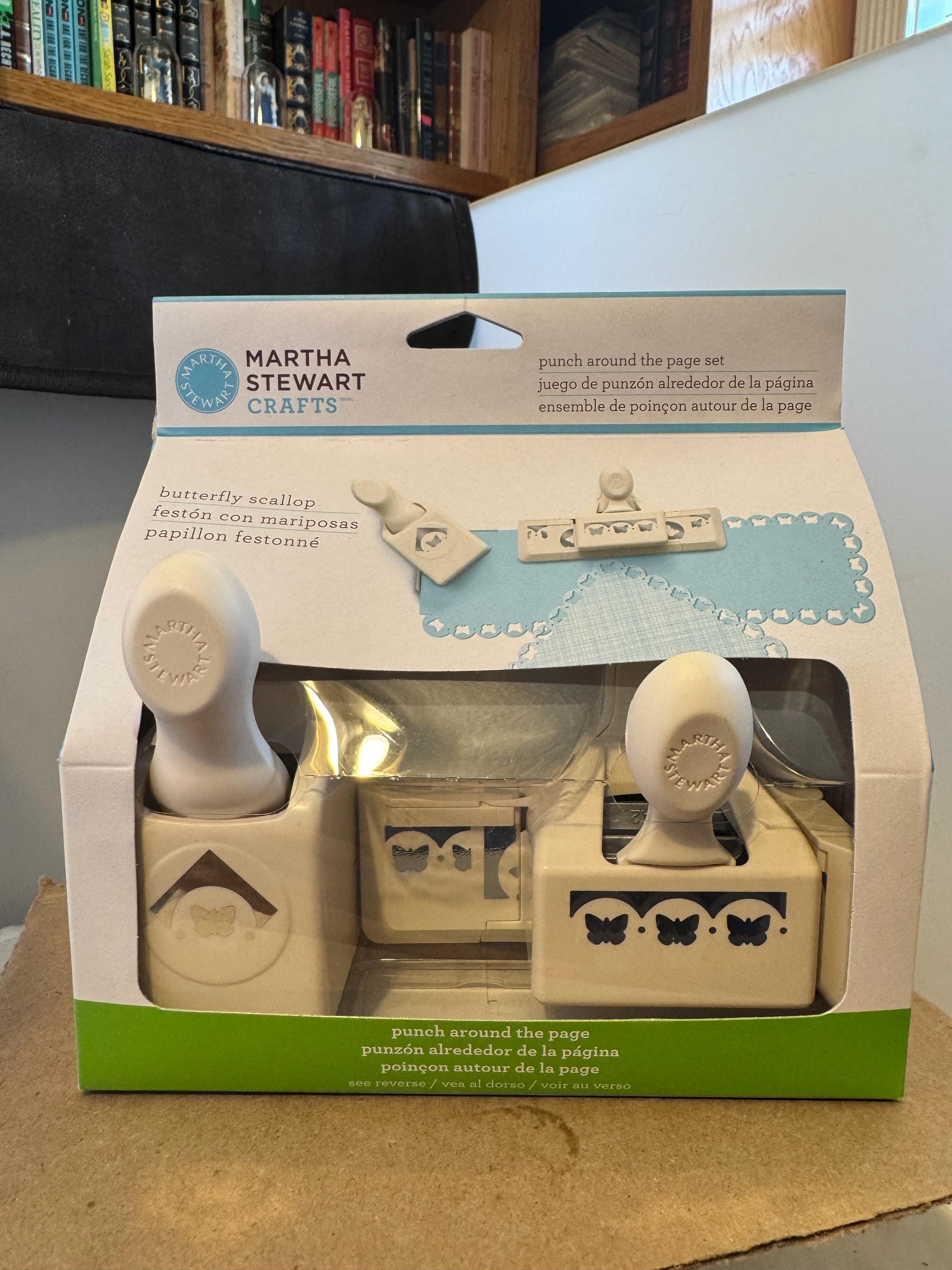 Martha Stewart Large Butterfly Edge Punch Fiskars Round Punch Lot of 2, image size:2250x3000