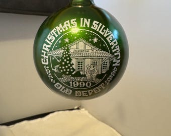 Christmas In Silverton 1990 - Old Depot - Christmas Tree Ornament