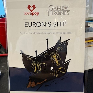 Euron's Ship - Game Of Thrones - Lovepop 3D Pop-Up Karte - Neu