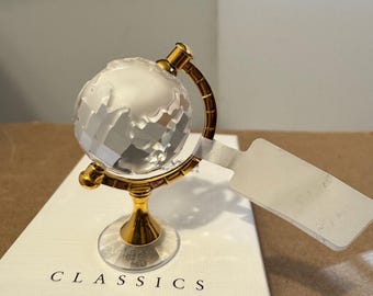 Swarovski Crystal Mini Globe W/etched Continents - Etsy