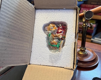 Adorno navideño de tarro de galletas de Papá Noel con diseño de cachorro de tigre de Danbury Mint