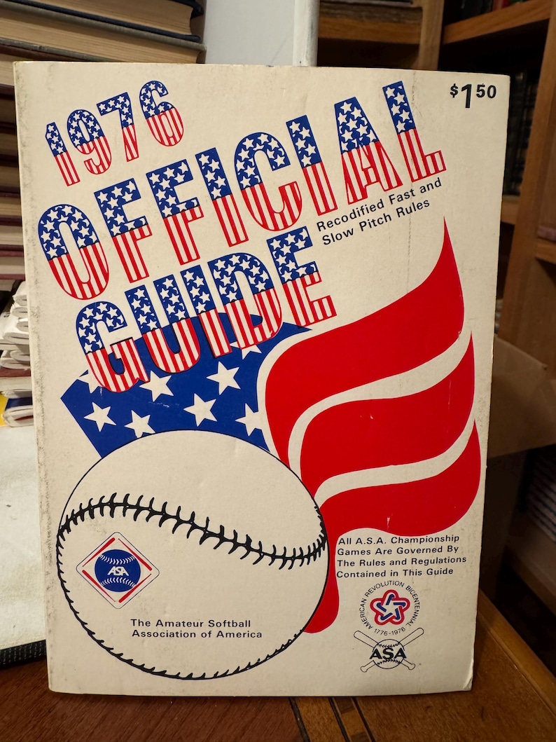 The Amateur Softball Association 1976 Official Guide - Rare - Etsy