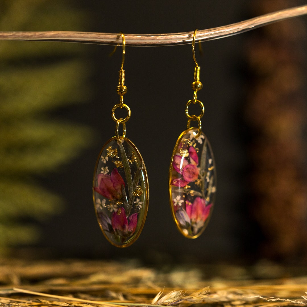 Real Flower Earrings main image 1