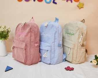 Personalisierte bestickte benutzerdefinierte Schultasche für Kinder, Kleinkindrucksack, Schulanfang, Mädchen- und Jungenrucksack, Rucksack mit Namen