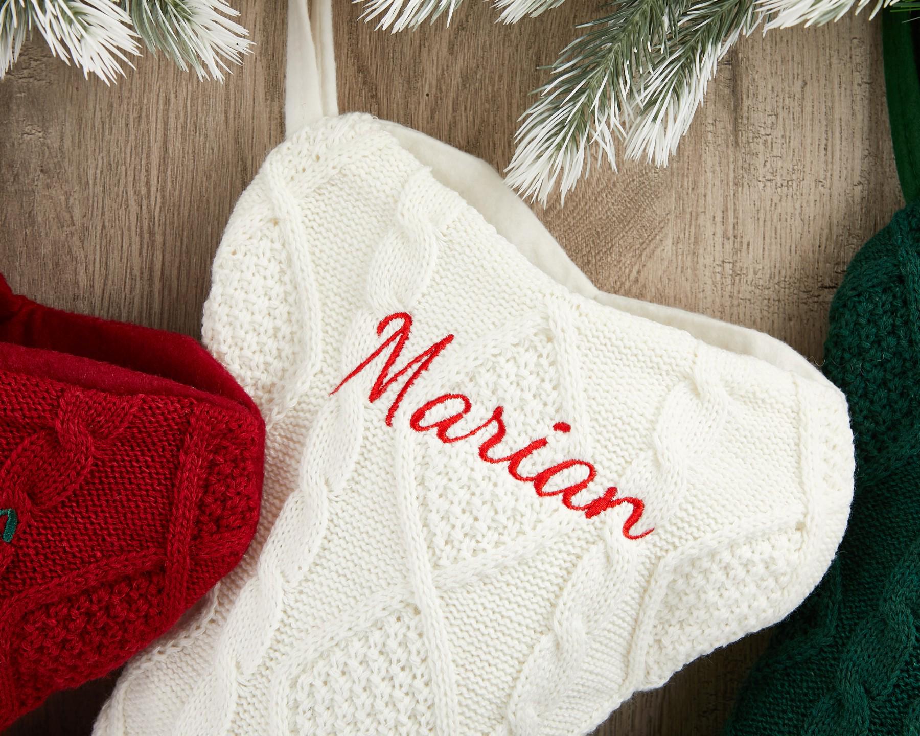 Personalized Dog Bone Christmas Stockings with Name, Bone Holiday Stocking for Dog, Christmas Dog Stocking,Embroidered Pet Stocking