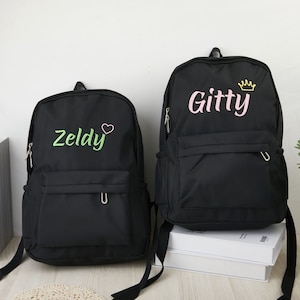 Sac à dos brodé personnalisé pour tout-petit, sac à dos d'école, cadeau pour fille et garçon, sac à dos à fleurs pour enfants, cartable préscolaire, cadeau enfant