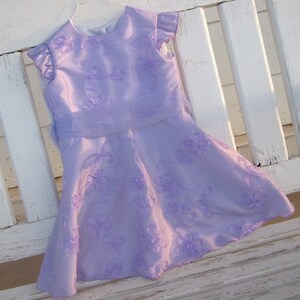 Size 4 - Dress Twirler-Soft Lavender Summer Floral