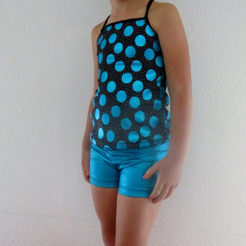 Tankini With Boy Short Bottom size 3T 4T 5 6 7 Metallic Etsy