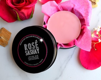 Rose Body Butter Bar. Rose Gift for Her. 1.5 oz / 43 g. Rose Scented Shea Butter Solid Lotion Bar. Solid Body Lotion.