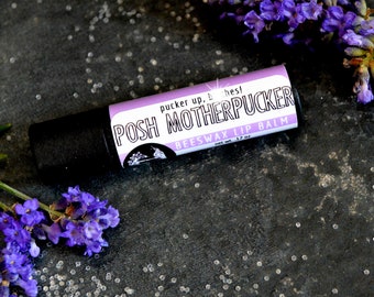 Natural Lavender Lip Balm. Lavender Lover Gift. Biodegradable Lip Balm.