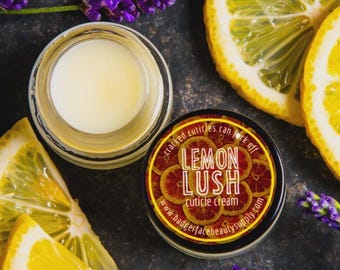 Lemon Cuticle Balm – Natural Nail & Cuticle Oil for Repair, Growth and Healthy Nails. Small Self Care Gift for Manicures, Natural Nail Care.