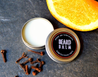 Father's Day Gift from Daughter. Citrus Beard Balm All Natural. Beeswax Beard Balm for Conditioning Your Beard. Men's Grooming Gift.