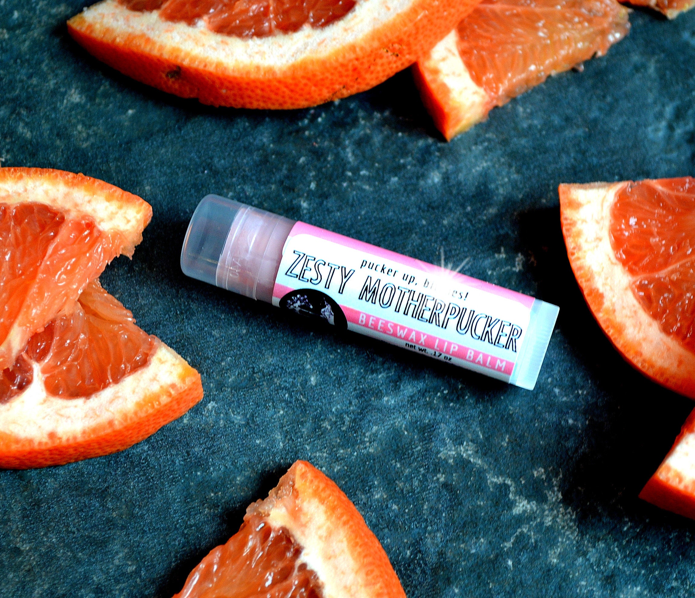 Pink Grapefruit Lip Balm. Natural Funny Lip Balm Favors. Etsy