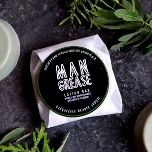 Men's Skincare. Natural Skincare Gift for Men. Father's Day Gift. Men's Lotion Stick. Moisturizer for Men. Vellum wrapper