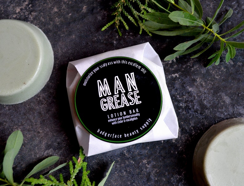 Men's Skincare. Natural Skincare Gift for Men. Father's Day Gift. Men's Lotion Stick. Moisturizer for Men. Vellum wrapper