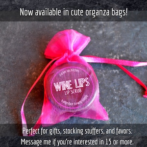 Wine Gifts. Wine Lip Scrub. Wine Lover Gift. Natural Lip Scrub. Wine Gifts for Women. Sugar Lip Scrub. Wine Gift for Her. Stocking Stuffers. image 6