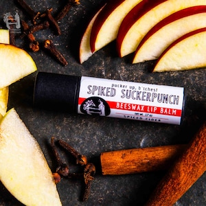 Spiked Apple Cider Lip Balm. Zero Waste Chapstick.