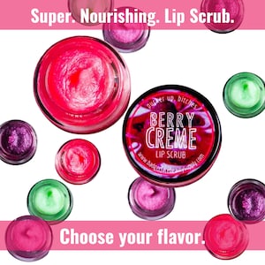 Exfoliating Sugar Lip Scrub. Natural, Cruelty Free Lip Exfoliator. Soft, Nourishing Lip Scrub. Chapped Lip Care. Travel Size Lip Scrub.