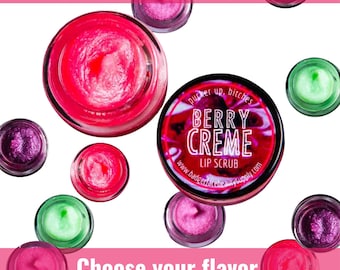 Exfoliating Sugar Lip Scrub. Natural, Cruelty Free Lip Exfoliator. Soft, Nourishing Lip Scrub. Chapped Lip Care. Travel Size Lip Scrub.
