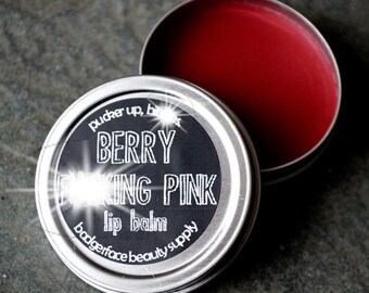 Natural Tinted Lip Balm. Strawberry Lip Balm. .5 oz / 30 mL. Tinted Berry Lip Balm. Alkanet Lip Tint. Natural Lip Balm. Funny Lip Balm.