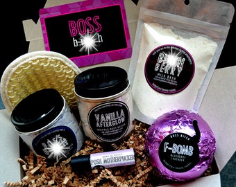 Boss Gifts for Women. Boss B*tch. Funny Gift for Boss. Boss Lady Box. Boss Day Gift for Women. Zero Waste Gift. Plastic Free Skincare.