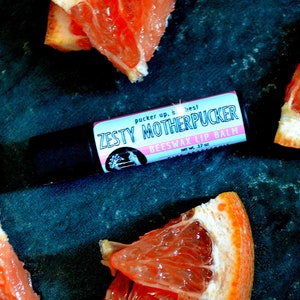 Zero Waste Pink Grapefruit Lip Balm. All Natural Lip Balm. Eco Friendly Lip Balm. Plastic Free Lip Balm. Zero Waste Gift. Bild 1