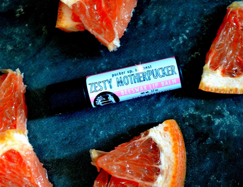 Zero Waste Pink Grapefruit Lip Balm. All Natural Lip Balm. Eco Friendly Lip Balm. Plastic Free Lip Balm. Zero Waste Gift. Bild 1