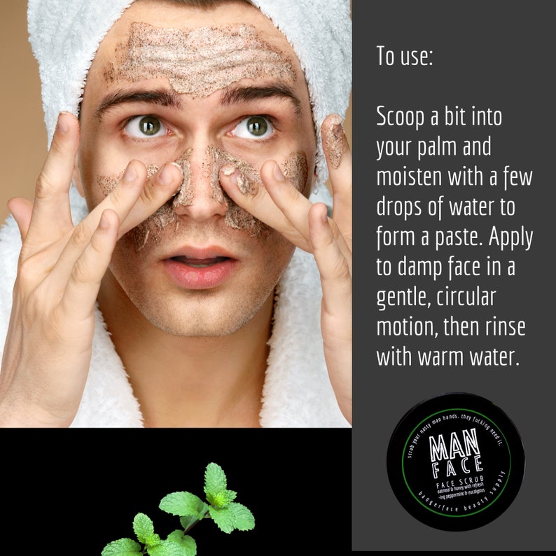 Men's Skin Care. Men's Face Wash. Oatmeal Face Scrub. Skin Care for Men. Gifts for Him. Zero Waste Gift. Zero Waste. Plastic Free. image 4
