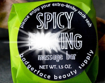Warming Massage Bar. Spicy F*cking Massage Bar. Funny Gift. Massage Therapy. Natural Skin Products. Profanity. Muscle Rub. Funny Couples.