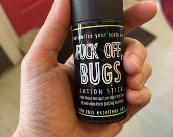 Funny Mosquito Repellent Roll On or Spray. Natural Bug Stick for Insects. DEET Free Bug Spray. Travel Friendly, Camping Outdoors Gift.