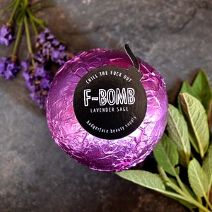 Chill the Fck Out Bath Bomb. Lavender Bath Bombs. F Word Funny Bath Bomb. Relaxing Bath Bombs. F Bomb. 6 oz / 170 g. None