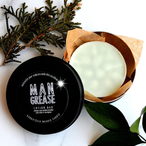 Men's Skincare. Natural Skincare Gift for Men. Father's Day Gift. Men's Lotion Stick. Moisturizer for Men.