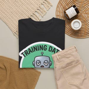 Training Data Robot Tee | High in coffee low in sleep t-shirt