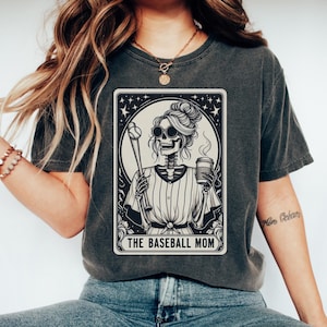 Camiseta de béisbol para mamá, camiseta de béisbol para mamá, remera de béisbol para mamá, camiseta de tarot para mamá de béisbol Comfort Colors®, camiseta de béisbol para mamá de Halloween