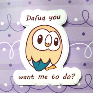 Aghast Rowlet Sticker