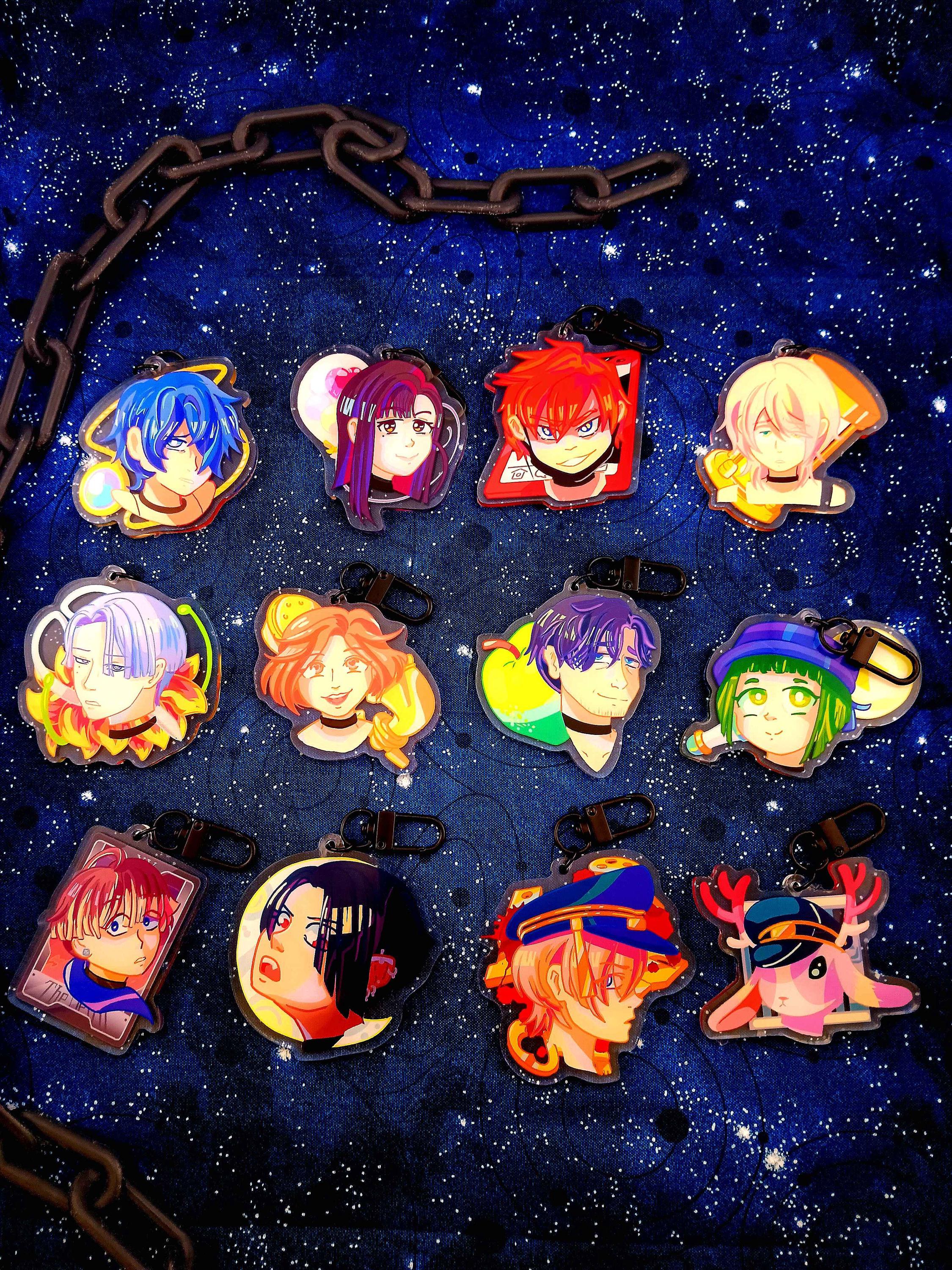 Milgram Acrylic Charms, Anime Character Keychains - Etsy