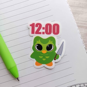 Threatening Owl Sticker