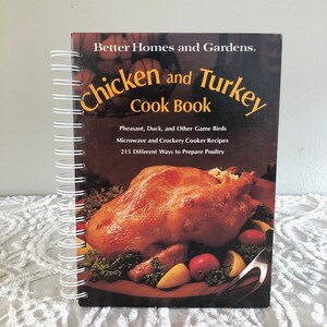 Sketch Book - up-cycled vintage cookbook cover with original pages and new blank pages