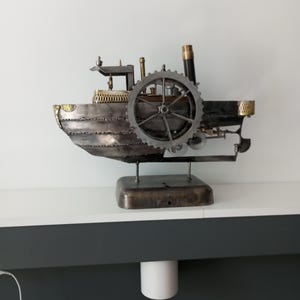 ボート、釣り、スクラップアート、金属アート、リサイクルと廃棄物、コレクション、限定品、ギフト、動物アート。